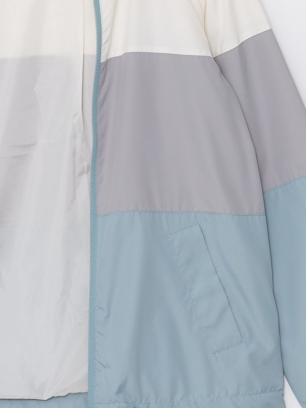 Hooded Color Block Women's Raincoat-7