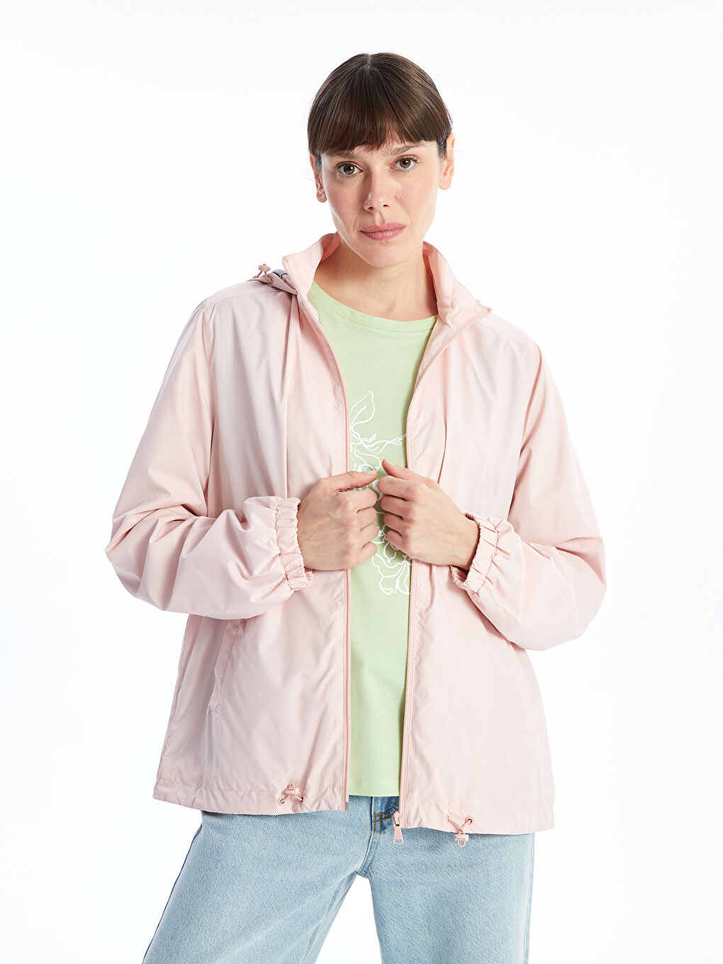 Women's Hooded Plain Raincoat