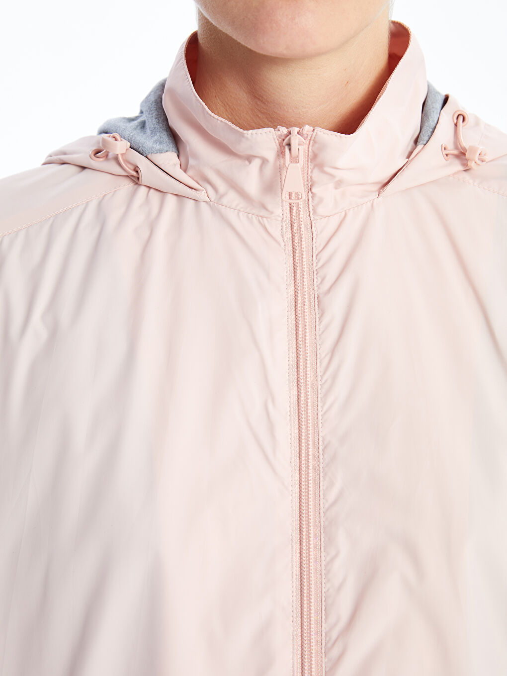 Women's Hooded Plain Raincoat-2