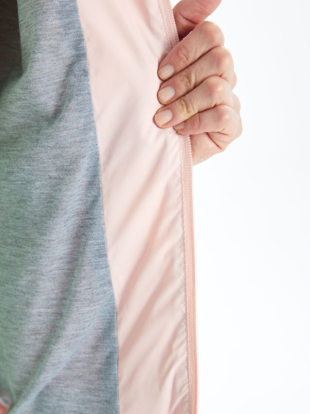 Women's Hooded Plain Raincoat-3