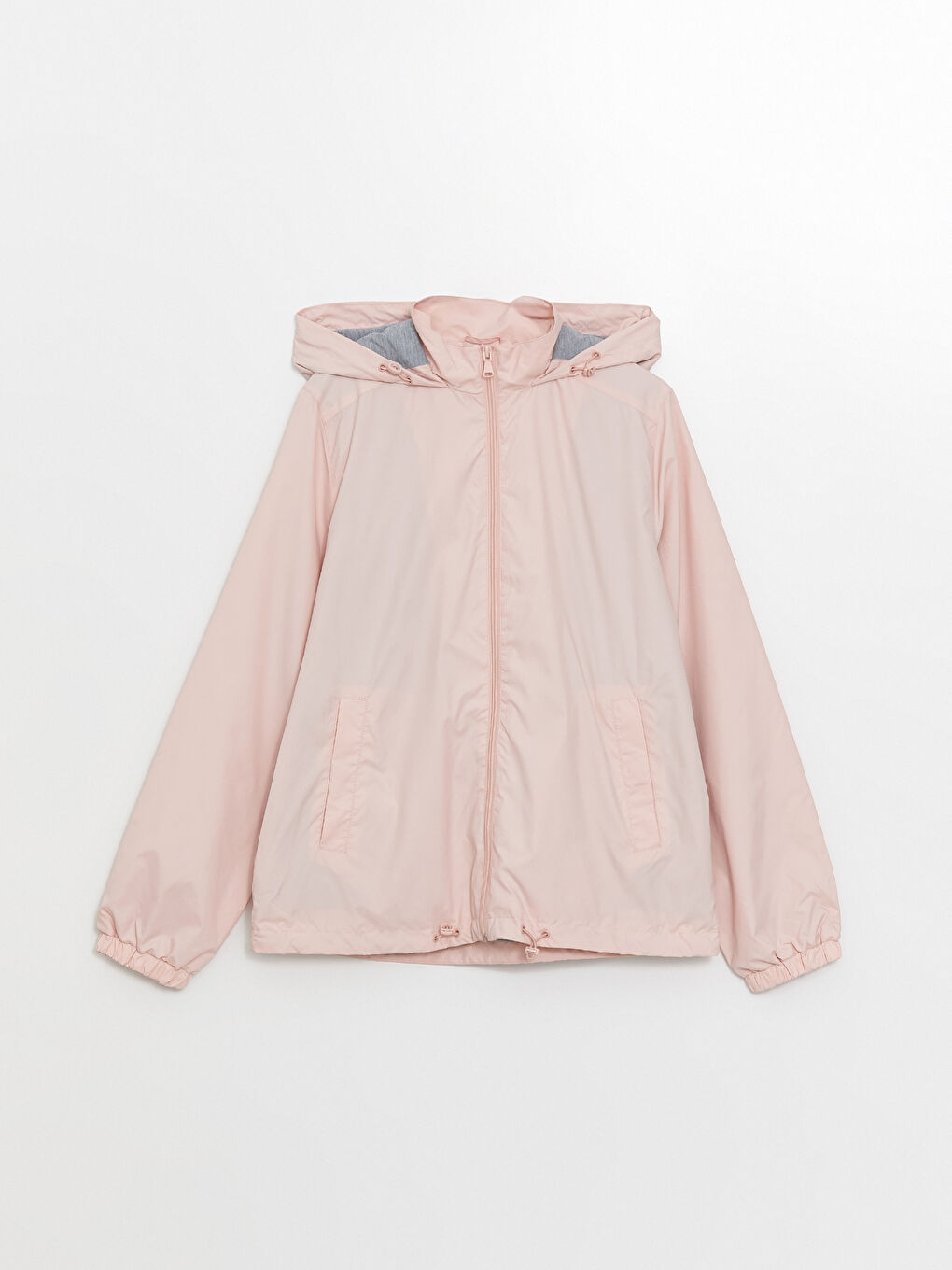 Women's Hooded Plain Raincoat-5