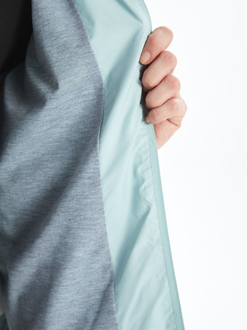 Women's Hooded Plain Raincoat-3