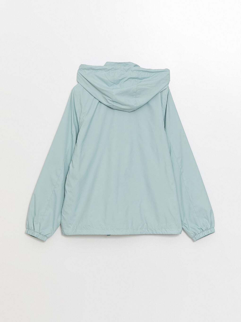 Women's Hooded Plain Raincoat-7