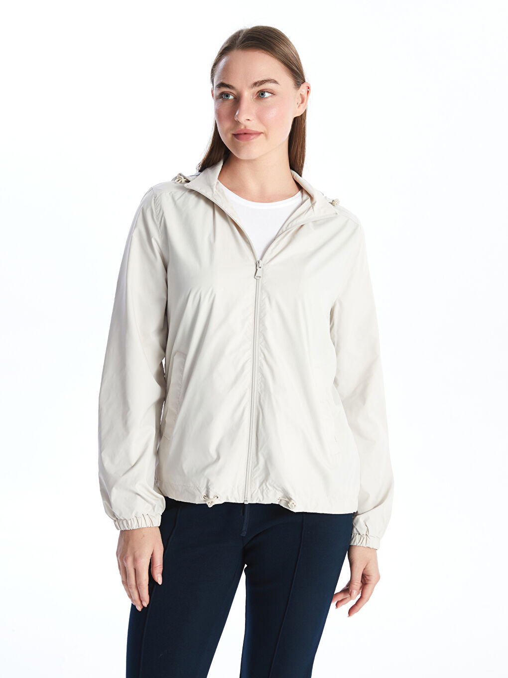 Women's Hooded Plain Raincoat