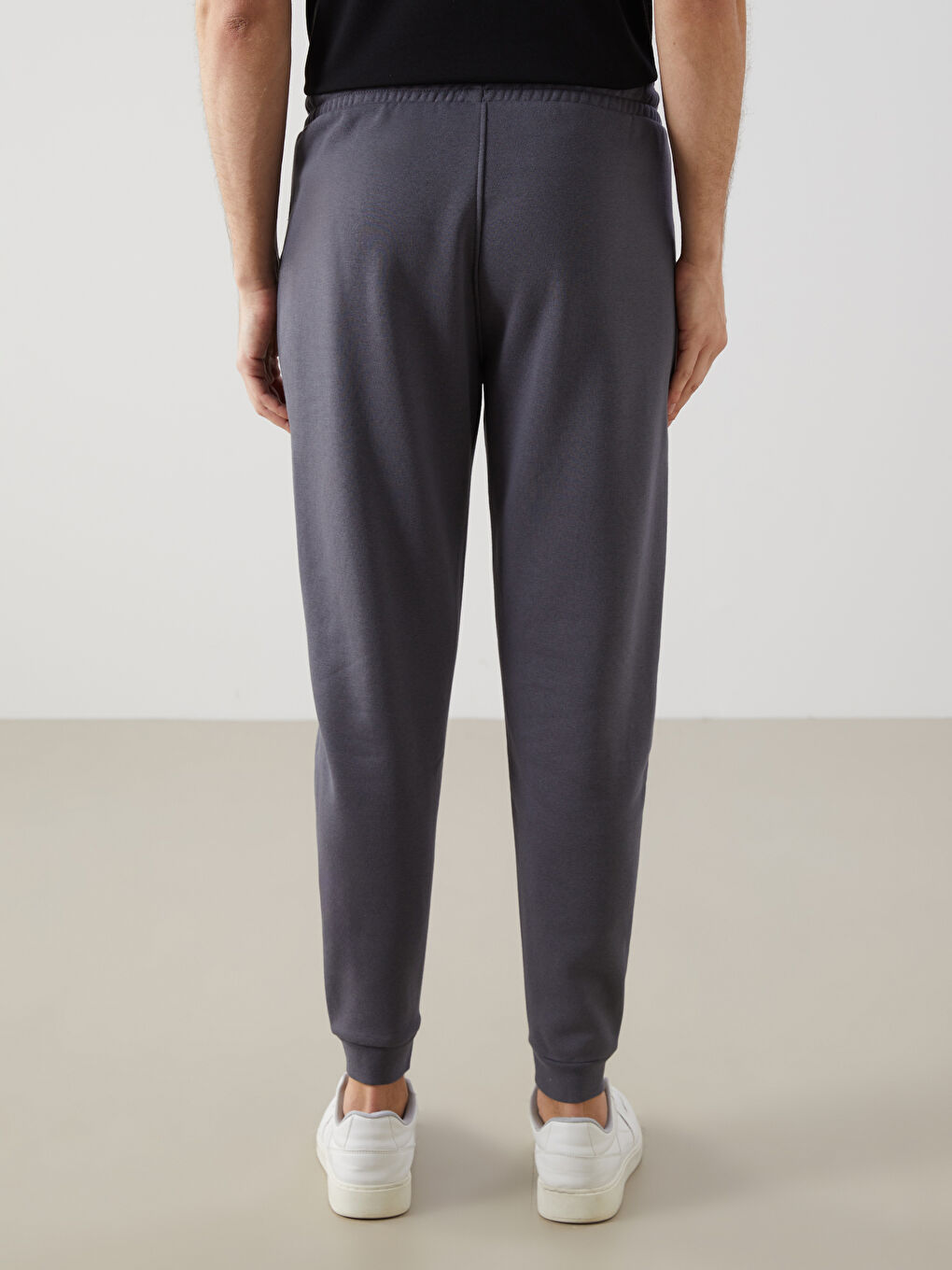 Gri Standart Kalıp Erkek Kalın Eşofman Altı-3