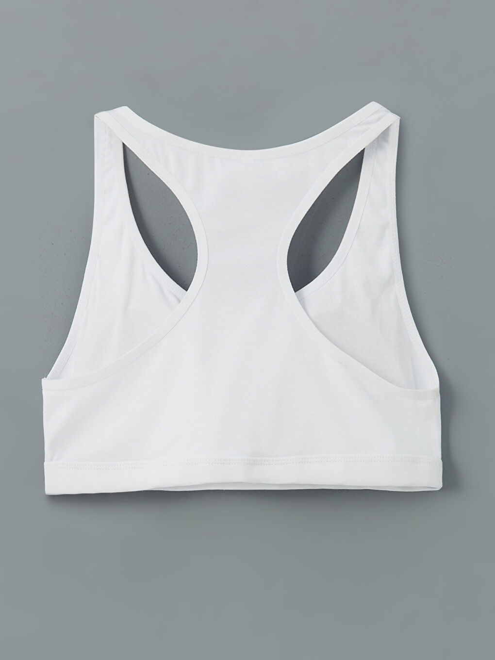 Beyaz Düz Tak Çıkar Pedli Sporcu Sütyeni-1