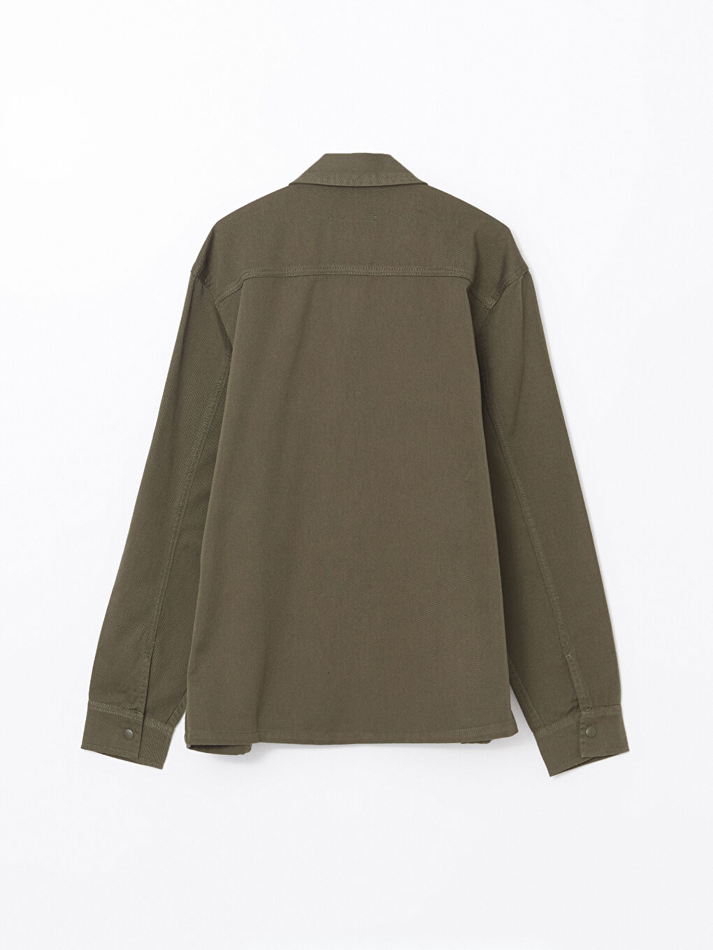 جاكيت قميص للرجال بأكمام طويلة ومقاس عادي من قماش الجبردين-5