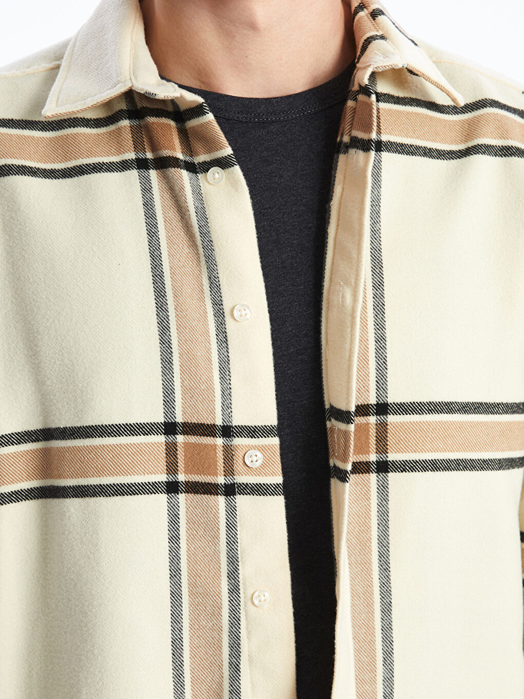 Regular Fit Long Sleeve Plaid Men's Shirt-2