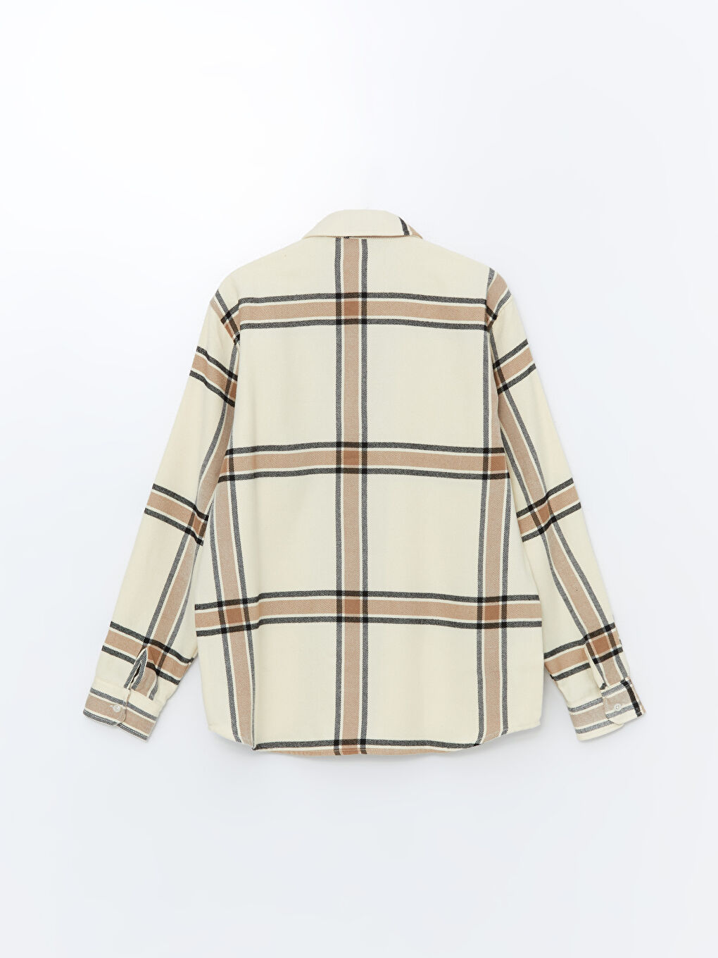 Regular Fit Long Sleeve Plaid Men's Shirt-5