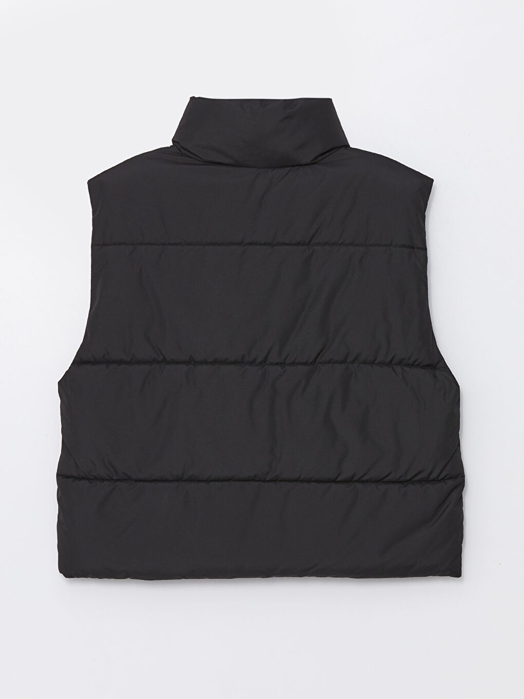 Vestă matlasată simplă cu guler tip pâlnie pentru femei-6