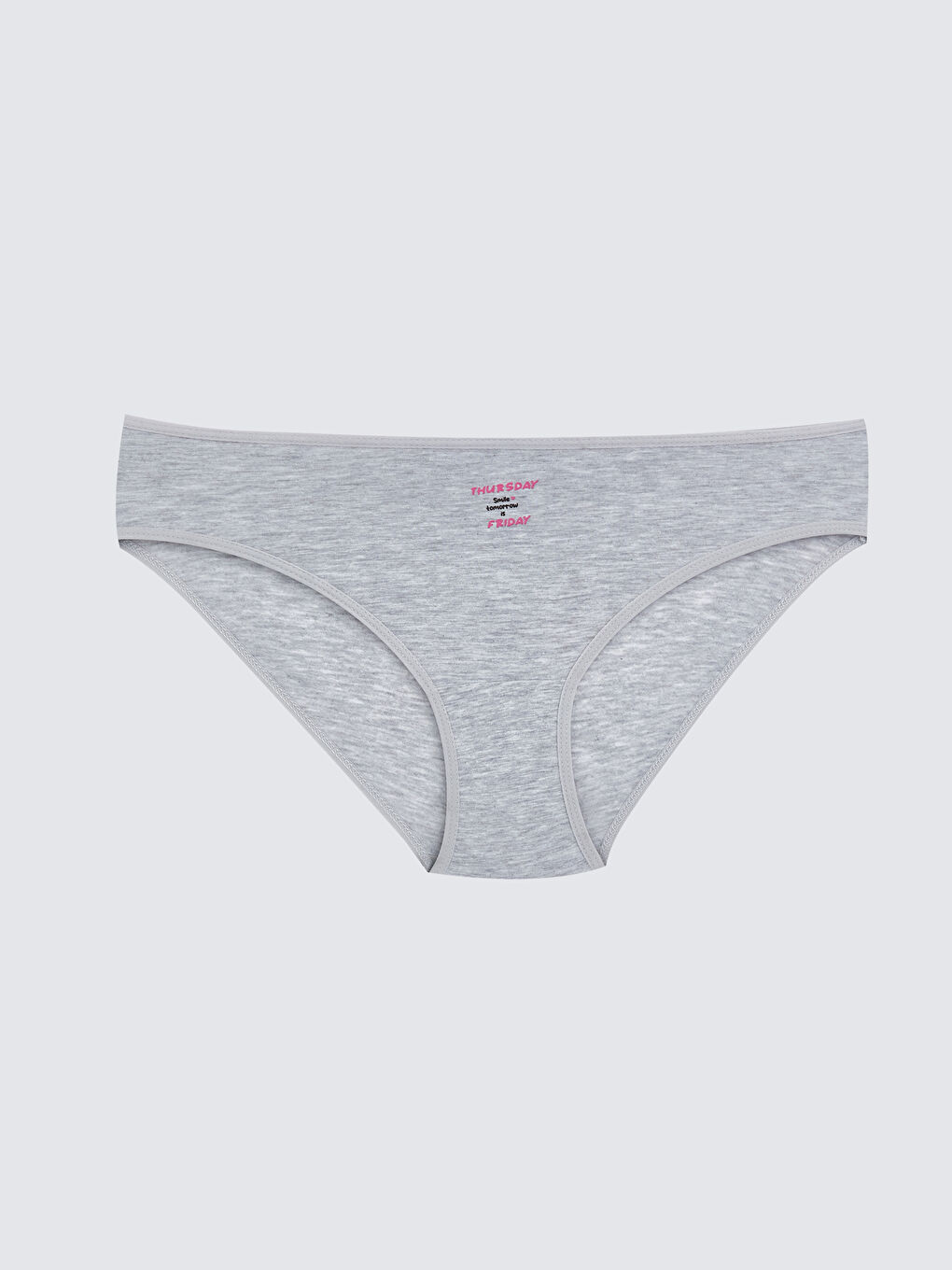 Gri Baskılı Bikini Külot