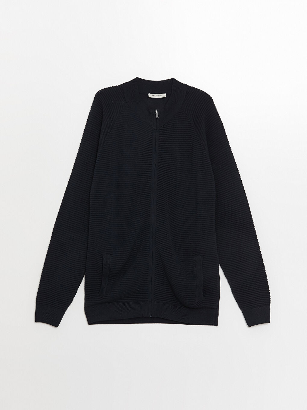 Regular Fit Funnel Neck Men's Knit Cardigan-3