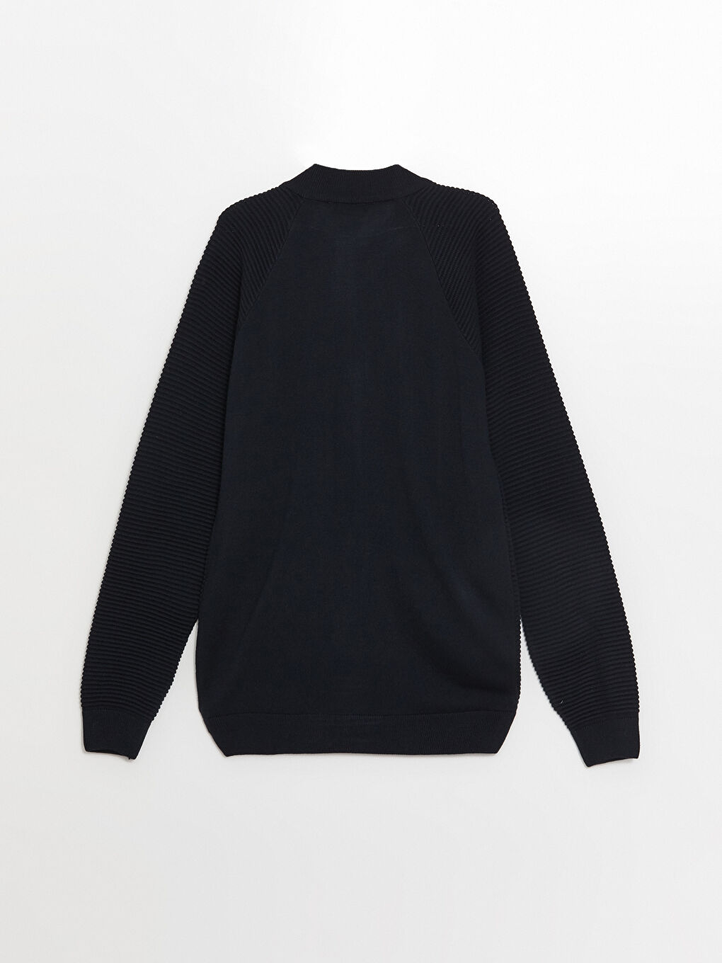 Regular Fit Funnel Neck Men's Knit Cardigan-5