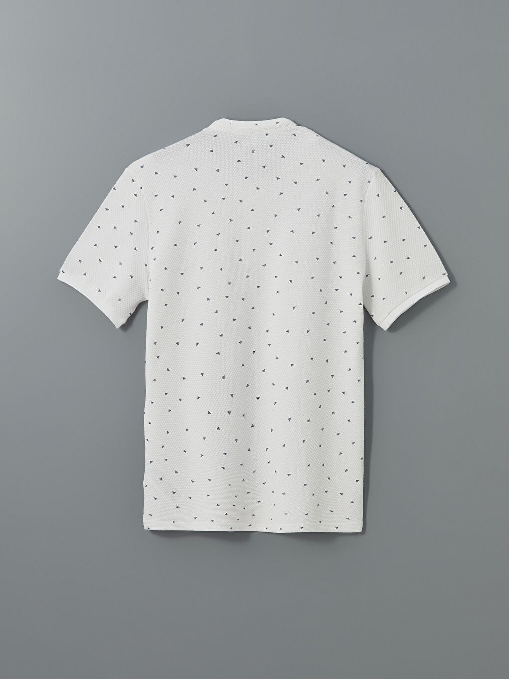 Grandad Collar Short Sleeve Patterned Men's T-Shirt -W40944Z8-J5E