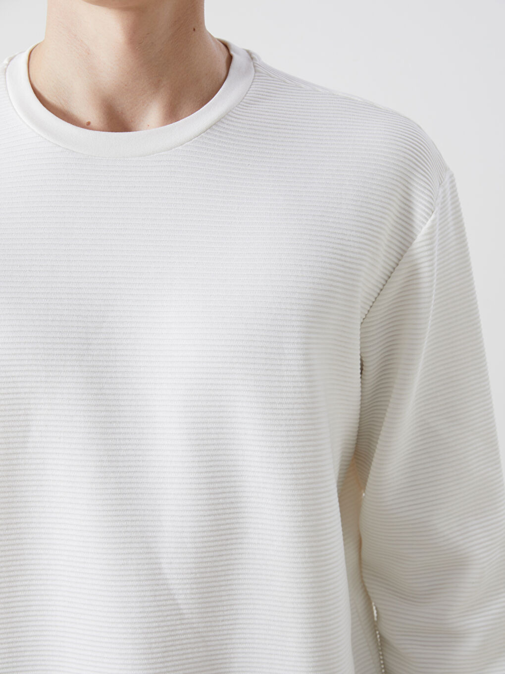 Crew Neck Long Sleeve Men's Sweatshirt-2