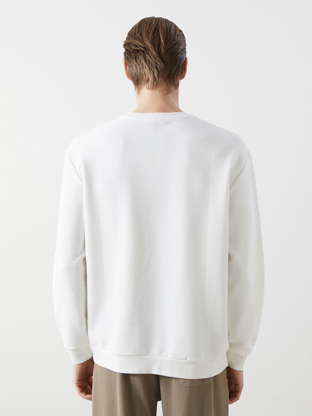 Crew Neck Long Sleeve Men's Sweatshirt-3