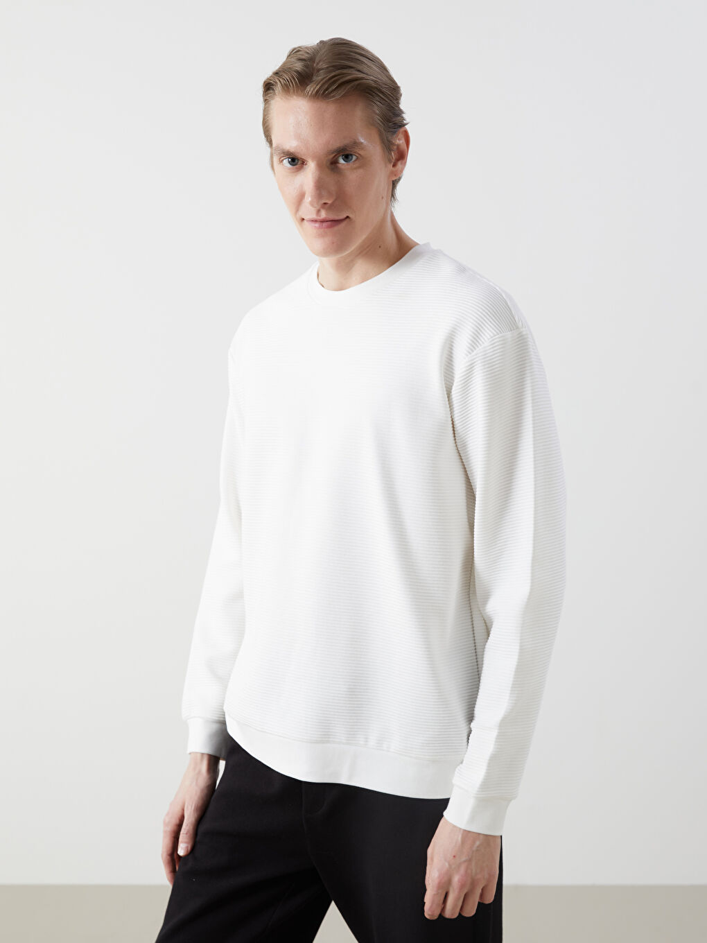 Crew Neck Long Sleeve Men's Sweatshirt