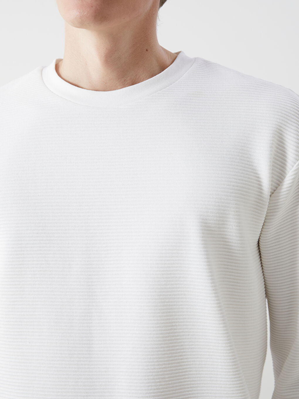 Crew Neck Long Sleeve Men's Sweatshirt-2