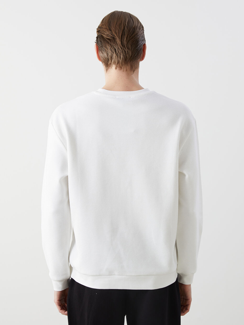 Crew Neck Long Sleeve Men's Sweatshirt-3