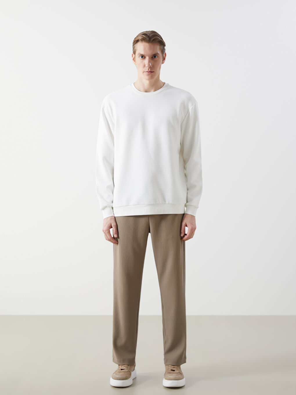 Crew Neck Long Sleeve Men's Sweatshirt-1