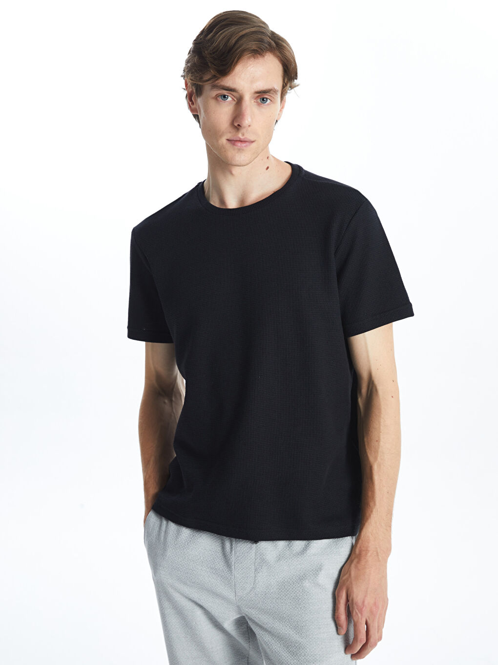 T-shirt à Manches Courtes pour Hommes avec Col Rond