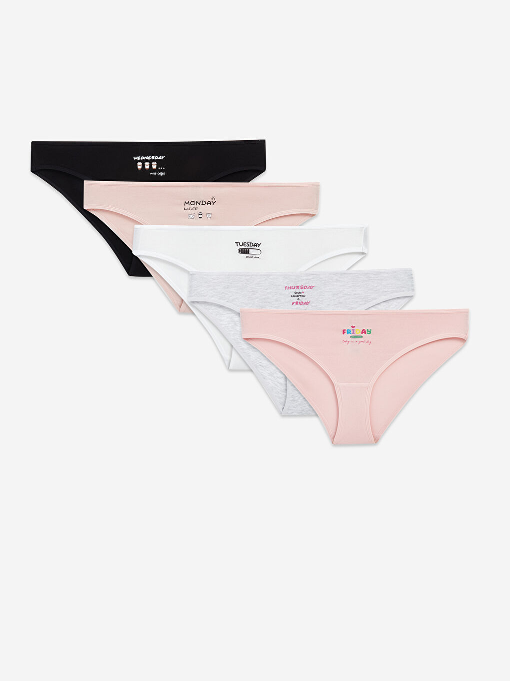 LCW Young Bedruckte Bikini-Slips 5er-Pack -W40984Z8-G3G