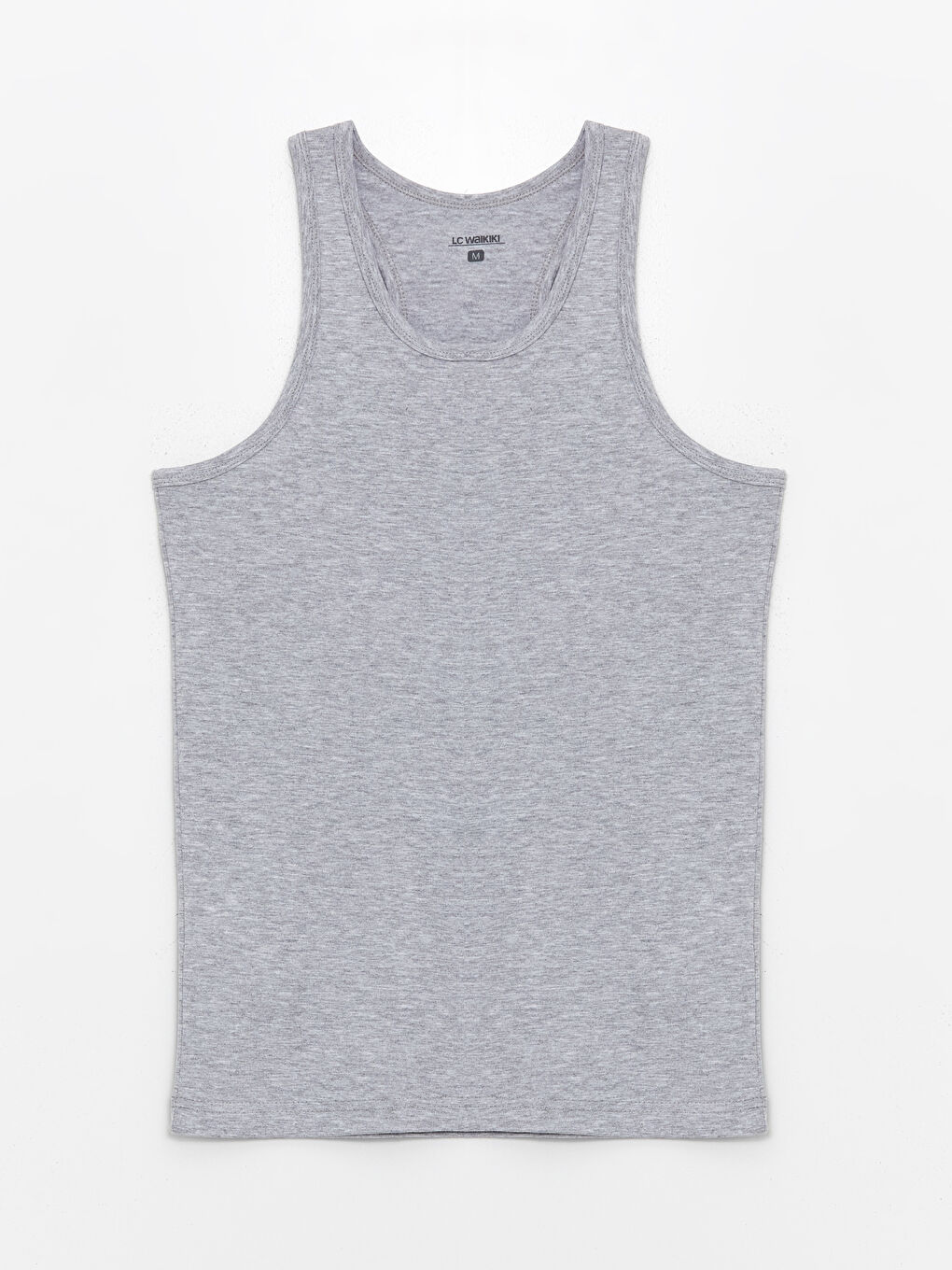 Gri U Yaka Penye Erkek Atlet