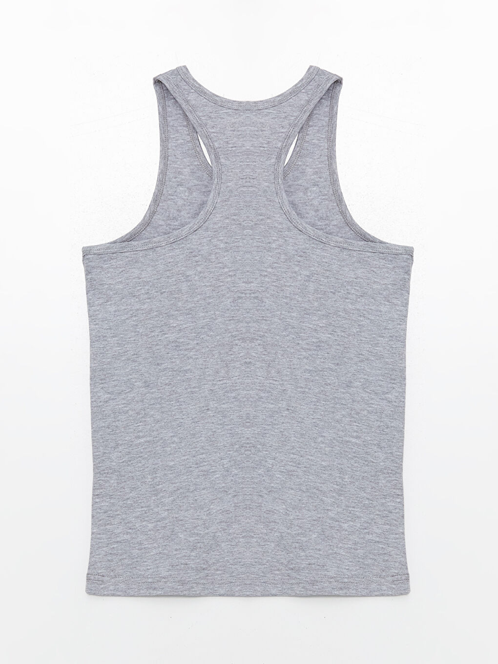 Gri U Yaka Penye Erkek Atlet-1