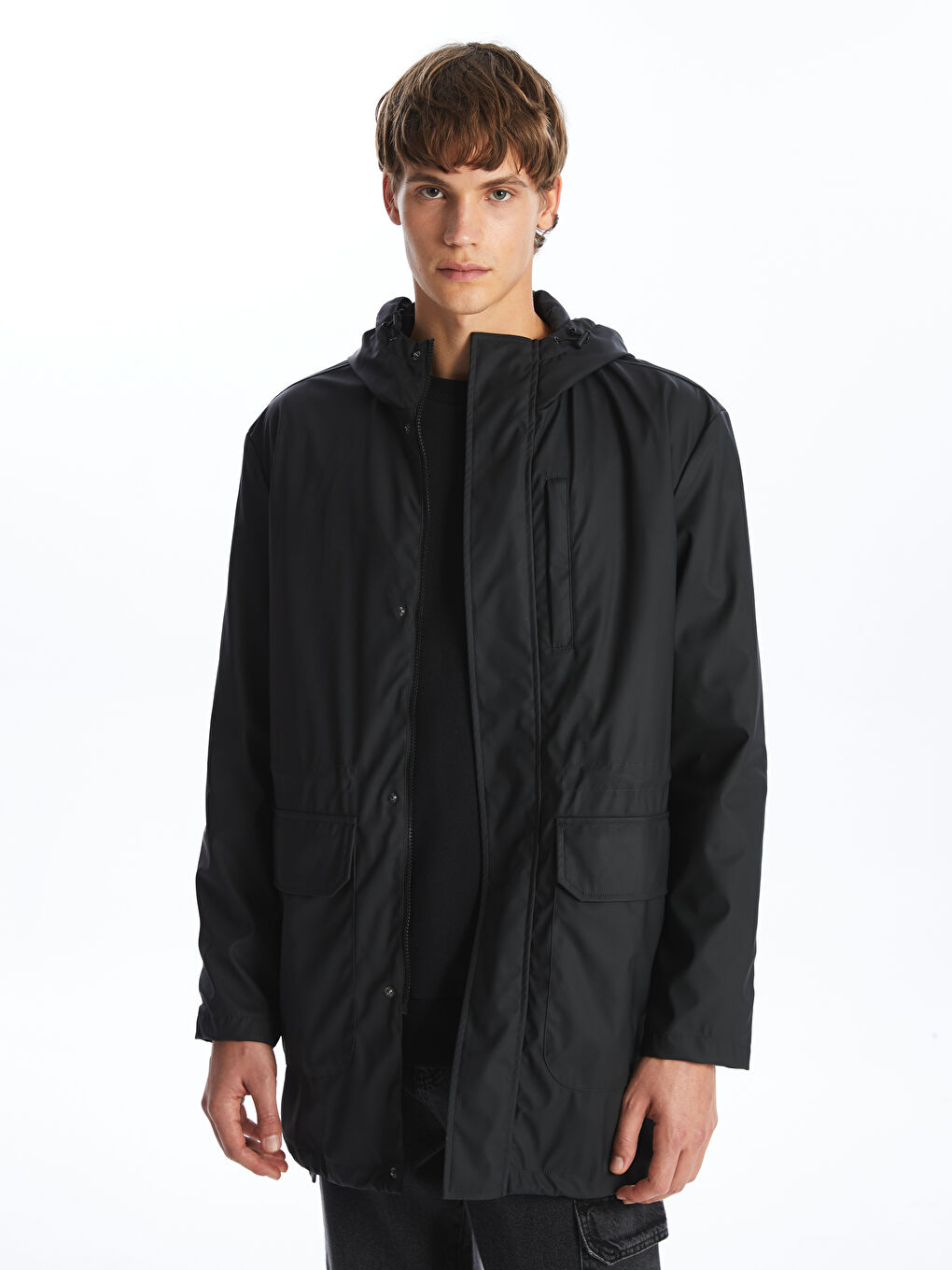 XSIDE Manteau à Capuche Coupe Régulière pour Hommes -W41027Z8-CVL