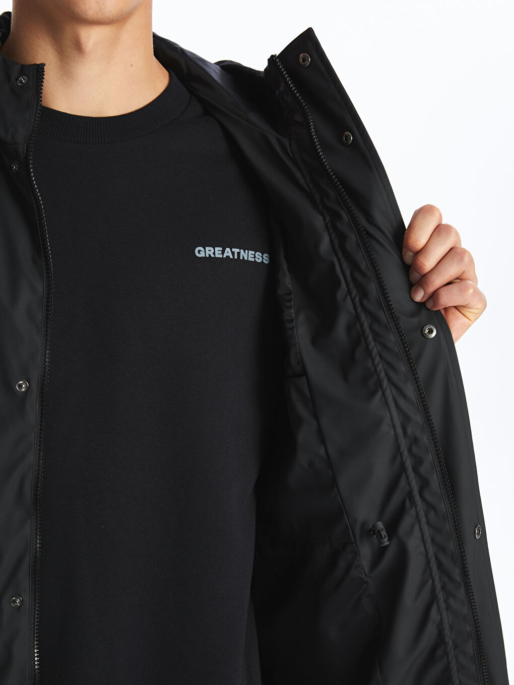 XSIDE Manteau à Capuche Coupe Régulière pour Hommes -W41027Z8-CVL