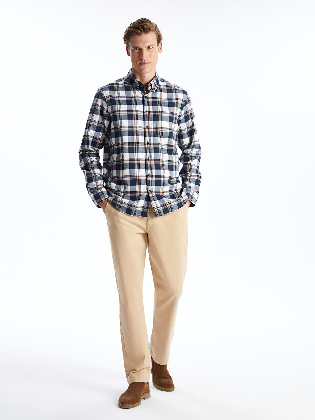 Standard Fit Gabardine Men's Chino Trousers