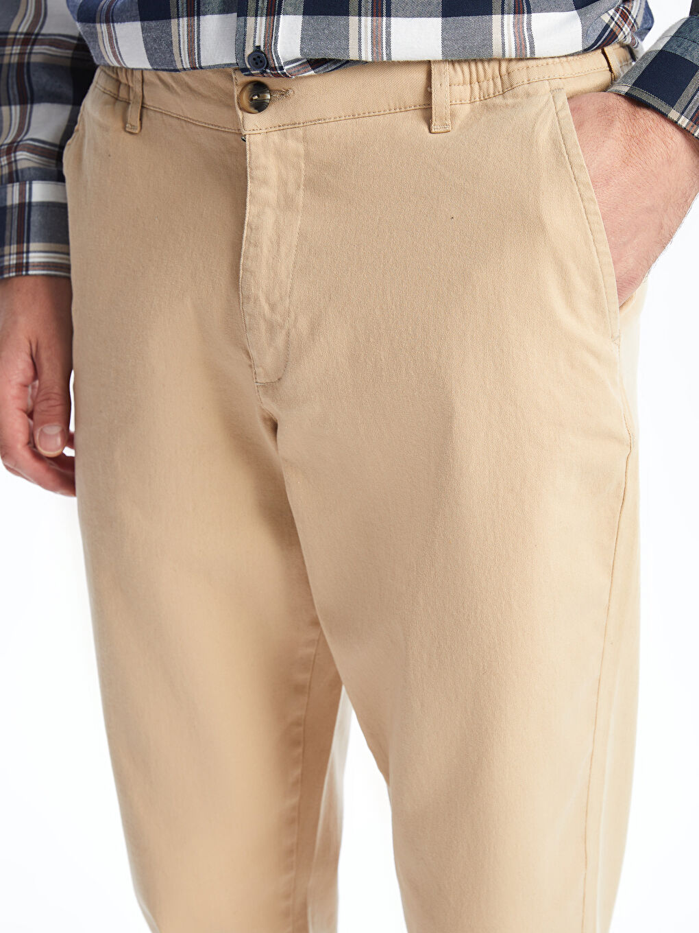 Standard Fit Gabardine Men's Chino Trousers-2