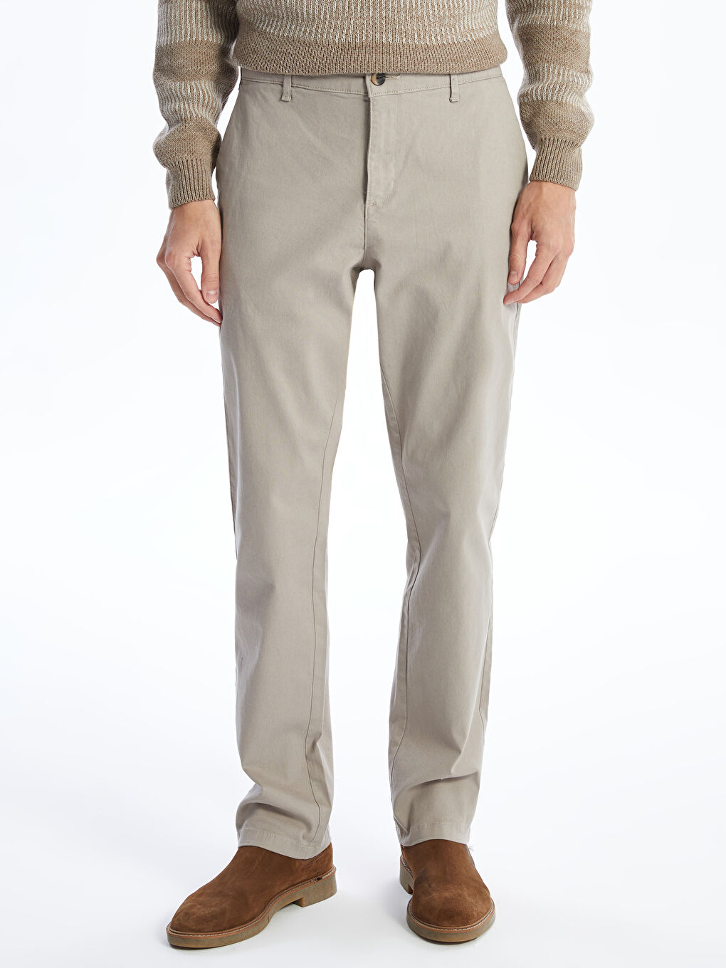 بنطلون تشينو للرجال بقصة عادية-1