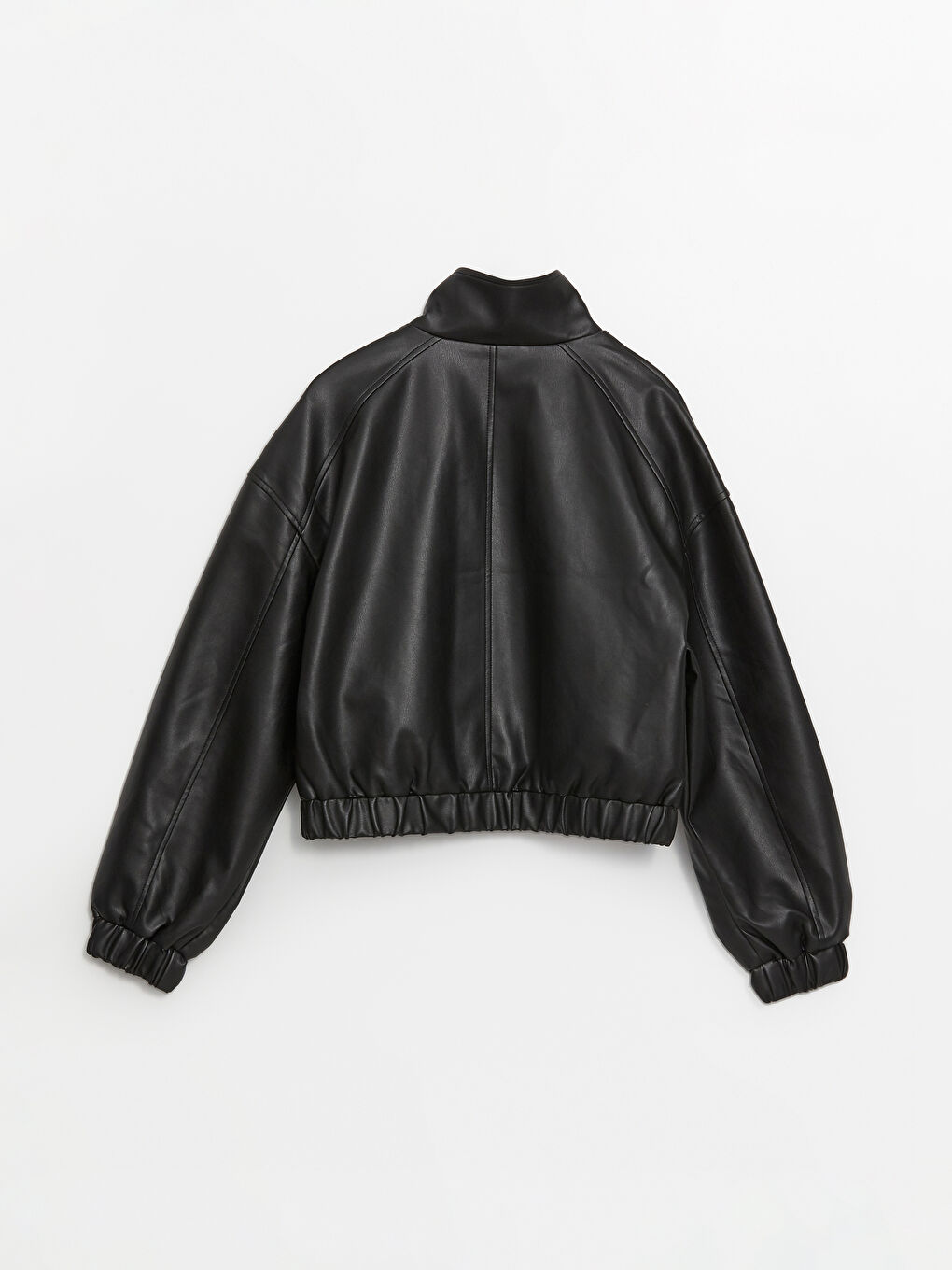 LCW Vision Funnel Neck Oversize Women's Faux Leather Jacket -W41108Z8-CVL