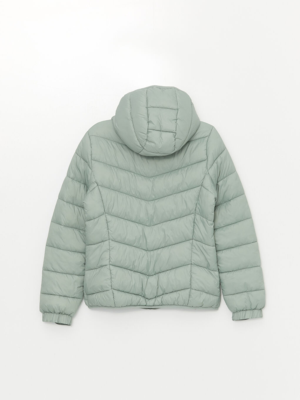 Manteau Bouffant Uni à Capuche pour Femmes-6