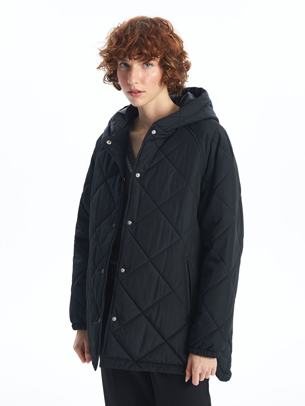 LCW Vision Hooded Quilted Women's Puffer Coat -W41120Z8-CVL
