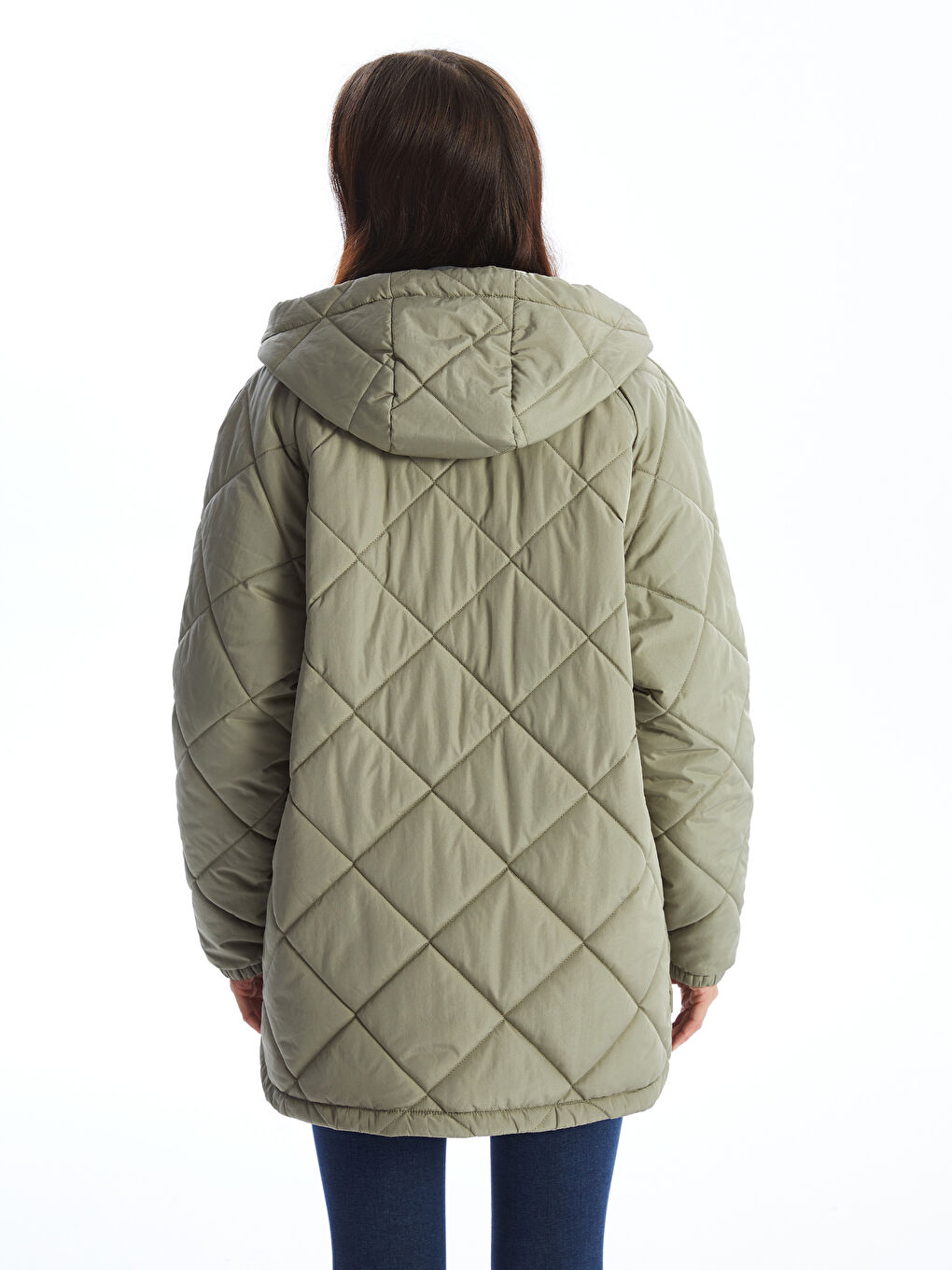 LCW Vision Manteau Bouffant Matelassé à Capuche pour Femmes -W41120Z8-Y6X