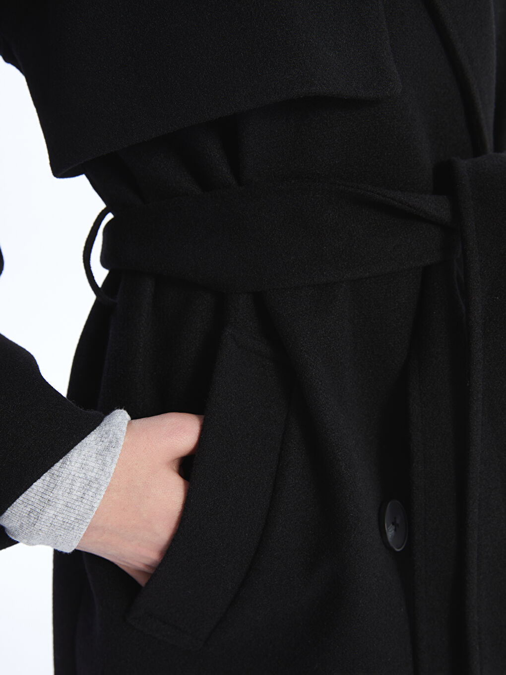 Palton Cachet Supradimensionat pentru Femei cu Guler Jachetă-2