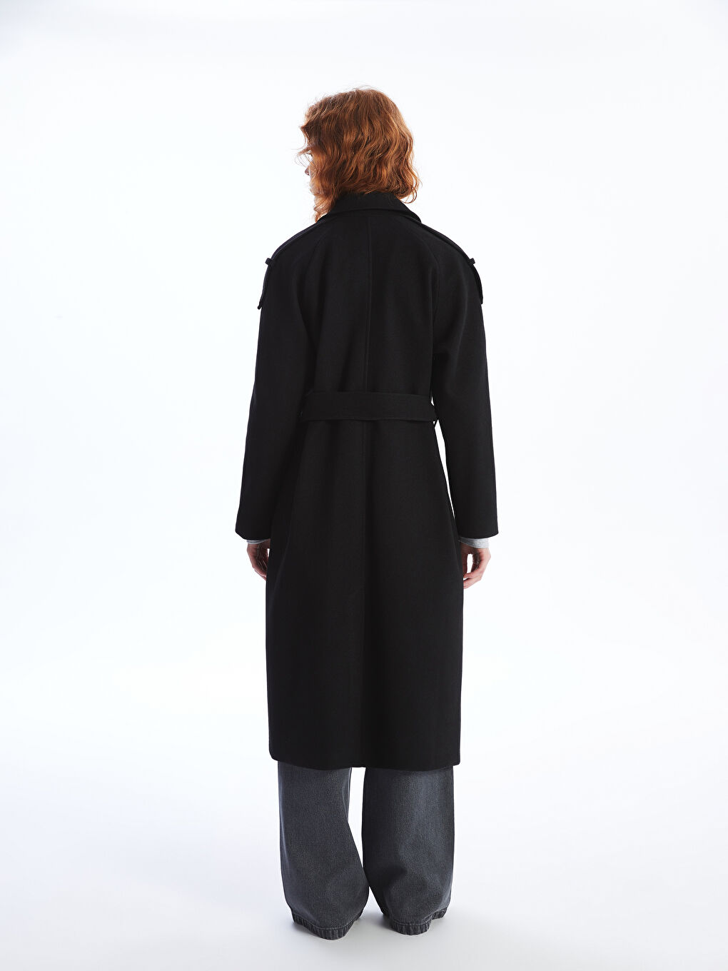 Palton Cachet Supradimensionat pentru Femei cu Guler Jachetă-3