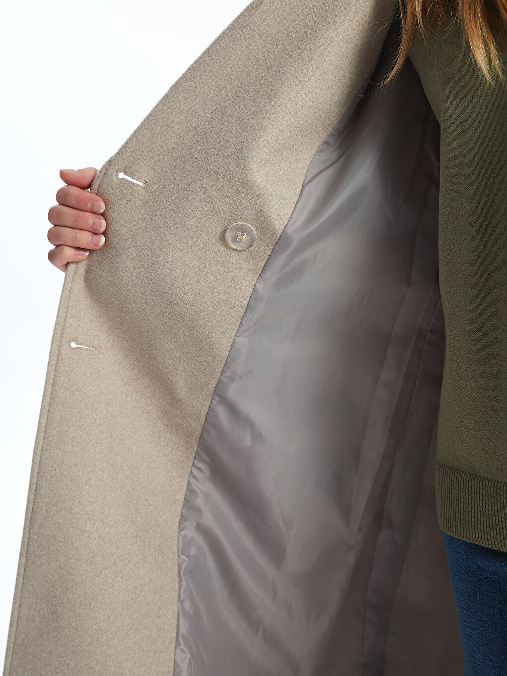 Jacket Neck Oversize Women's Cachet Overcoat-4