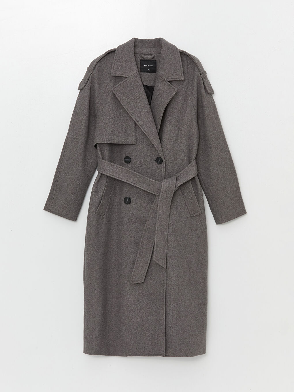 Col De Veste Pardessus Cachet Surdimensionné Pour Femmes-5