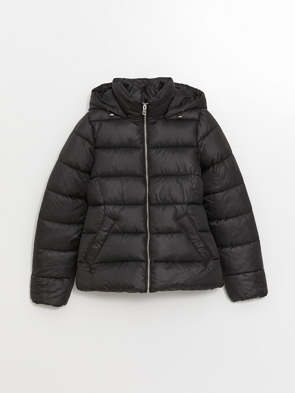 Geacă Matlasată cu Glugă pentru Femei-4