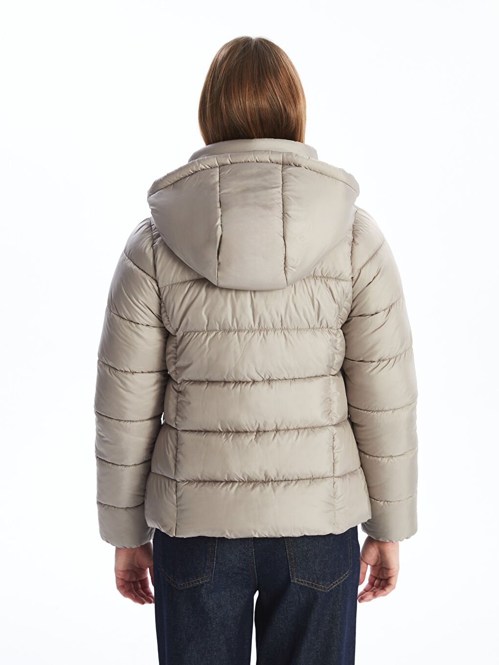 Geacă Matlasată cu Glugă pentru Femei-4