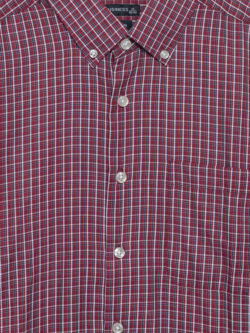 Regular Fit Long Sleeve Plaid Gabardine Men's Shirt-2