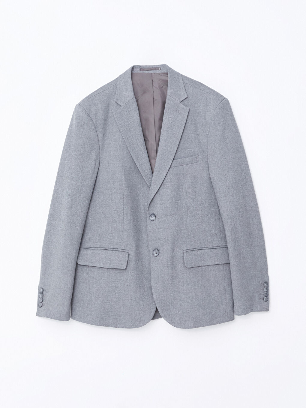 Gri Dar Kalıp Erkek Blazer Ceket