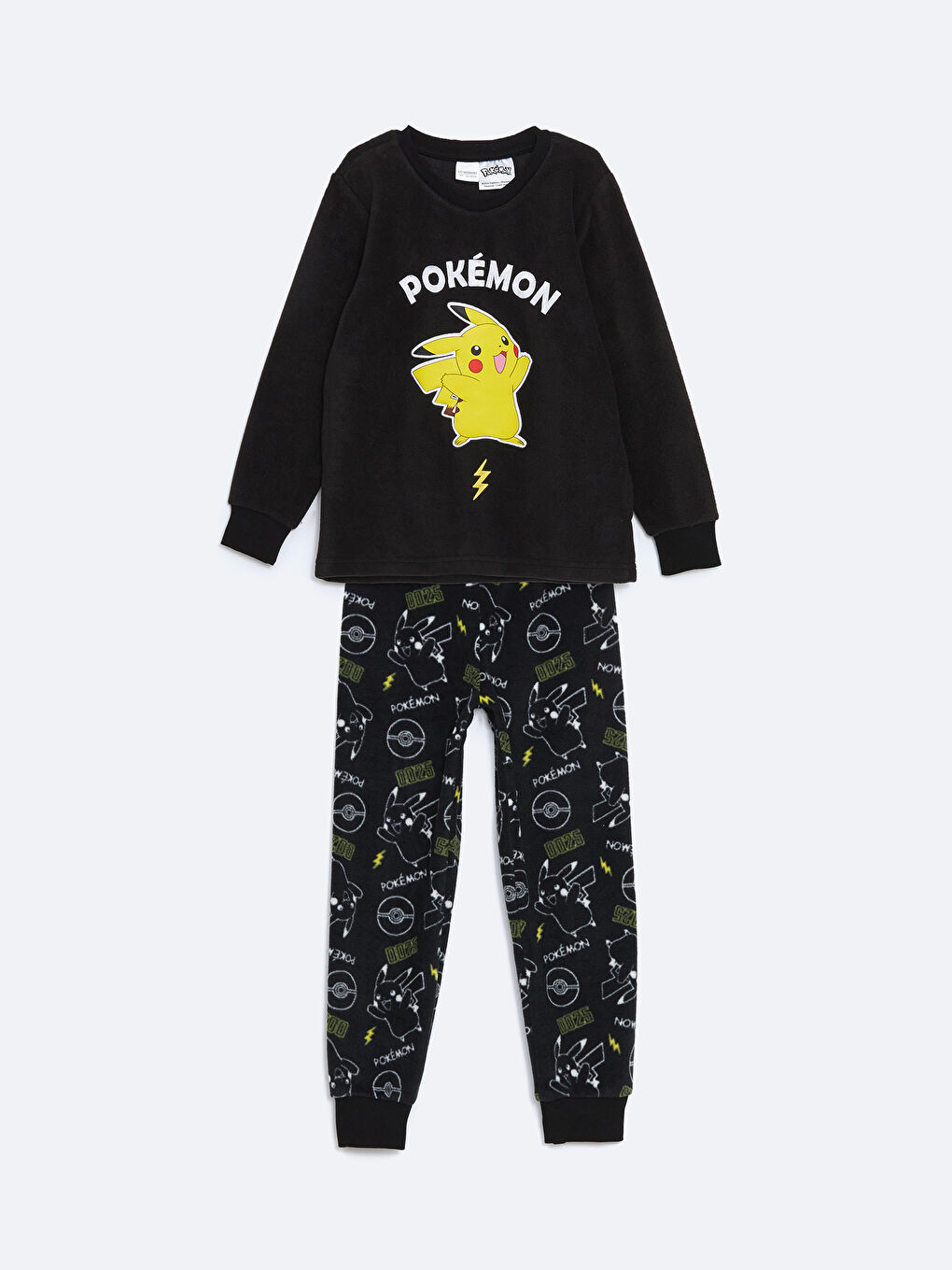 LCW Kids سێتی بیجامە پۆلار چاپکراوی پیکاچو یه‌خه‌ خڕ بۆ کوڕان -W41337Z4-CVL