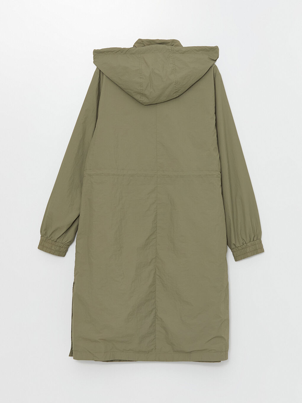 Women's Hooded Plain Raincoat-13