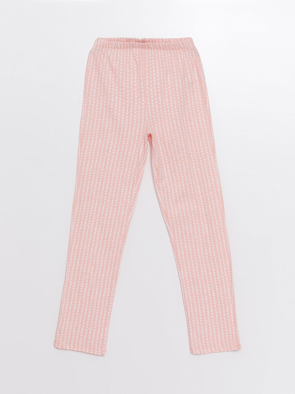 Pembe Beli Lastikli Baskılı Kadın Pijama Altı