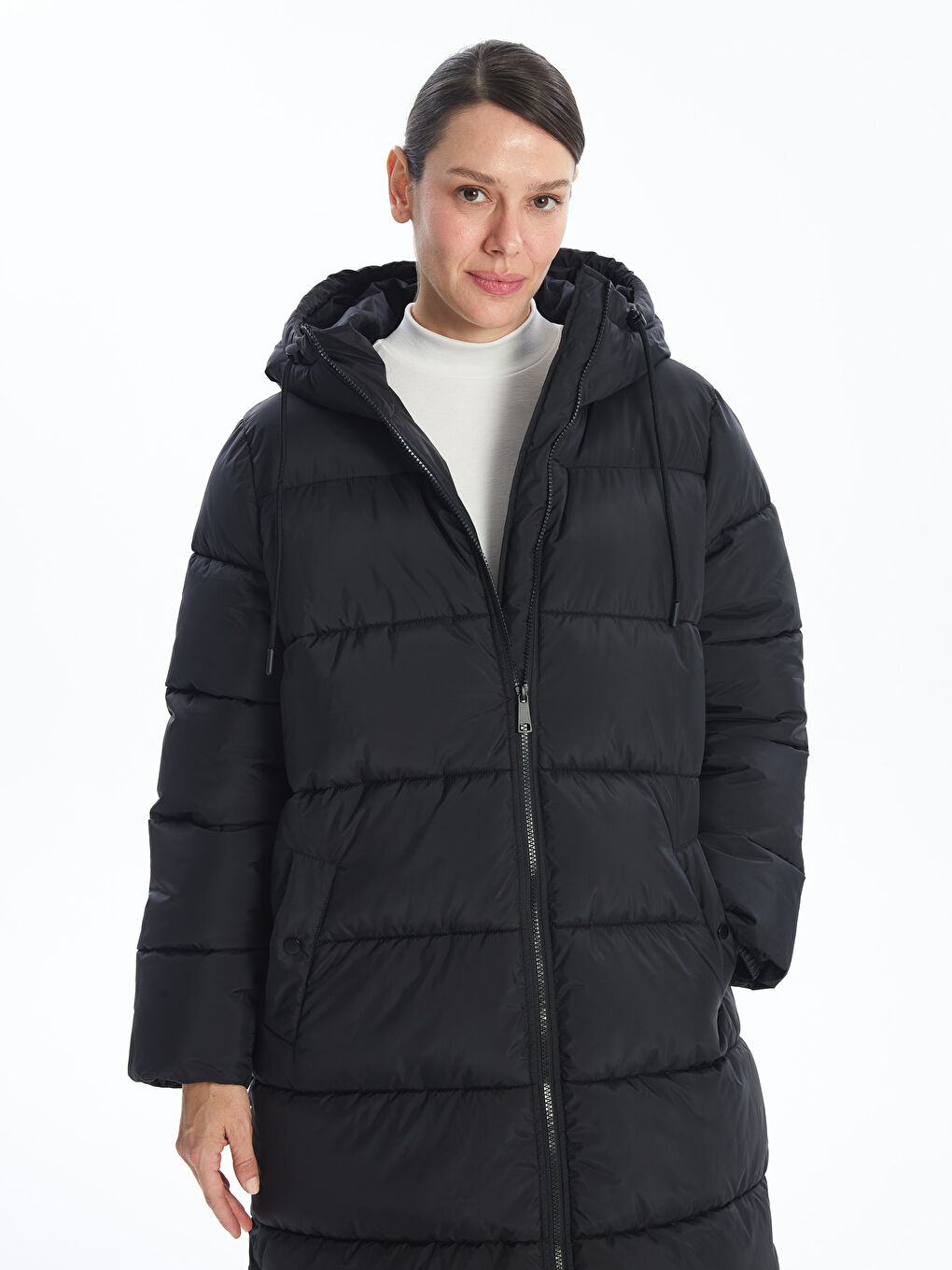 Hooded Oversize Women's Puffer Coat-3