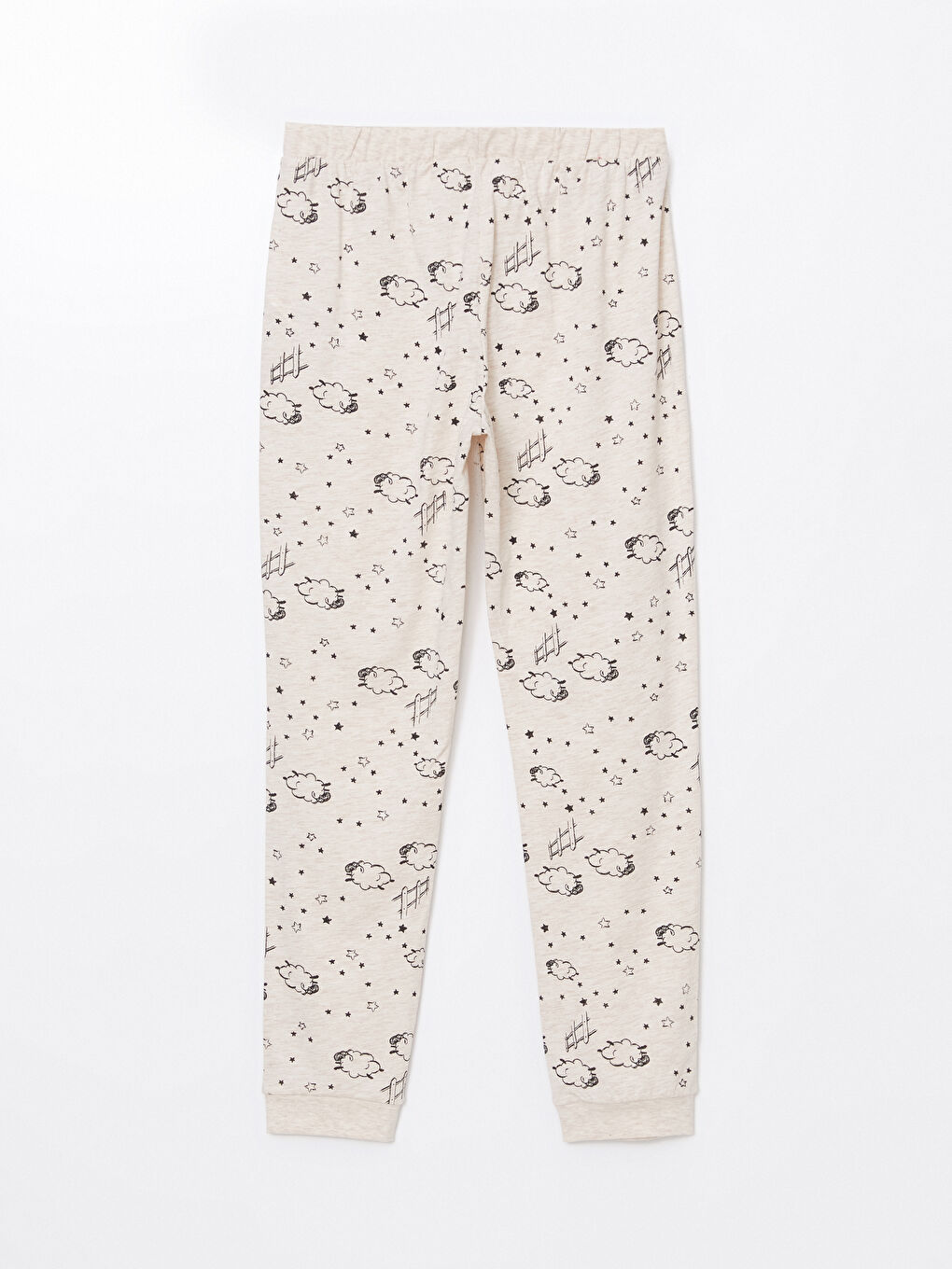 LCW DREAM Gemusterte Pyjama-Jogginghose mit elastischem Bund für Damen -W41469Z8-DCY